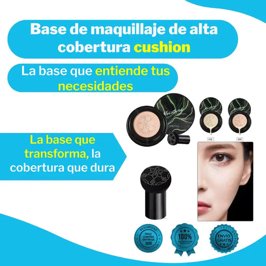 Base de maquillaje de alta cobertura Kushion